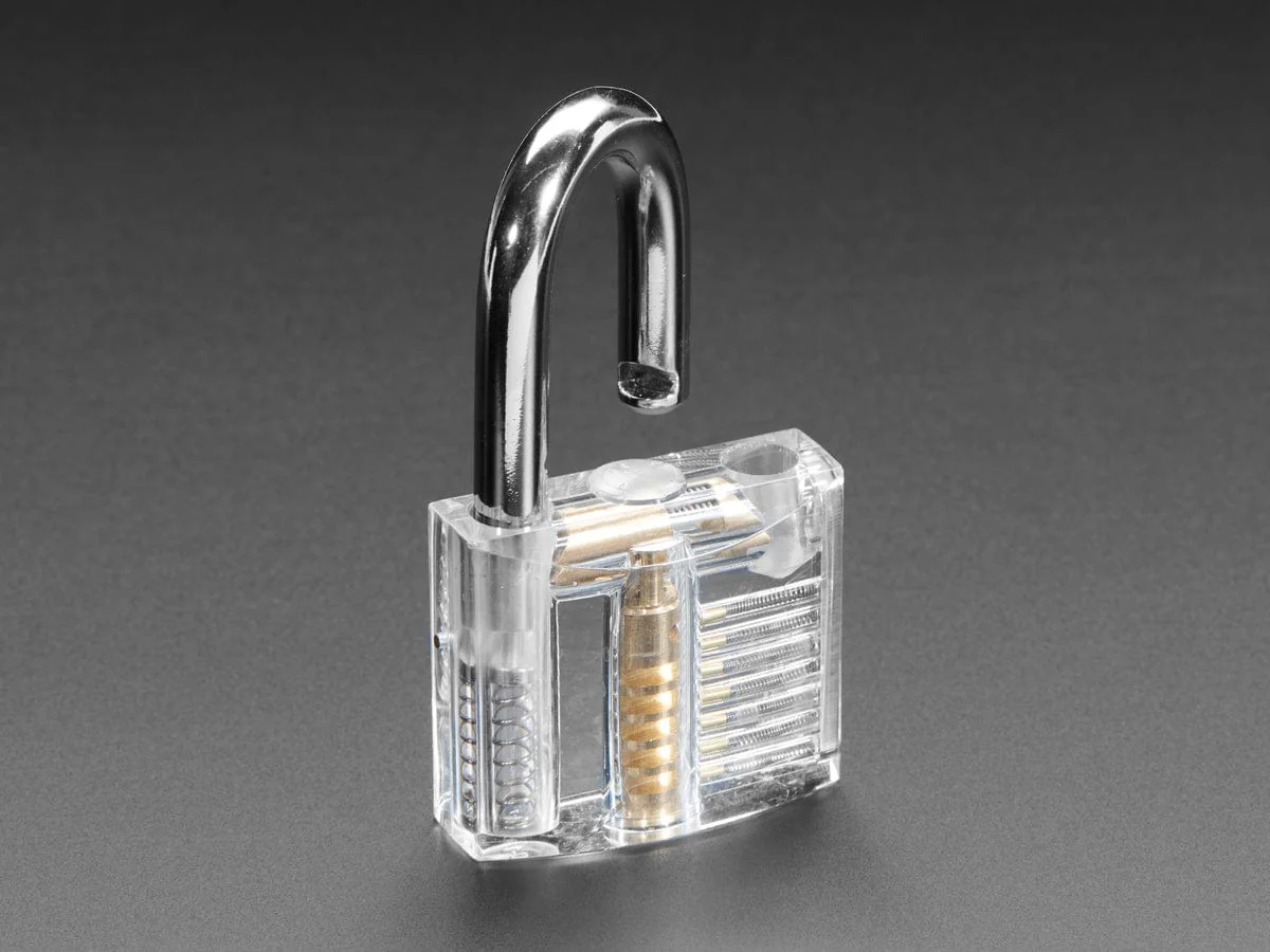 Large Clear Practice Padlock - Image 3