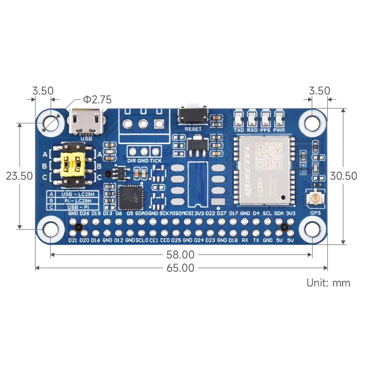 LC29H(AA) GPS HAT for Raspberry Pi - Image 8