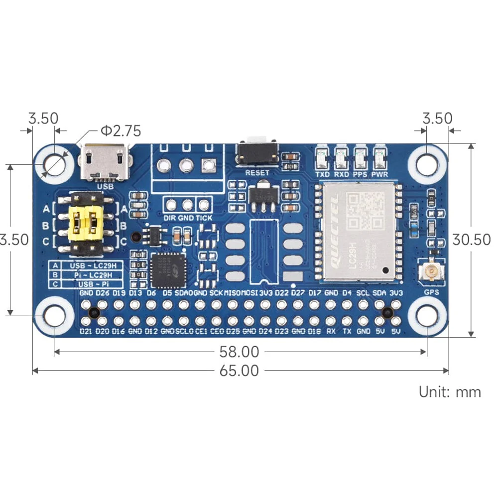 LC29H(BS) GPS/RTK HAT for Raspberry Pi - Image 6