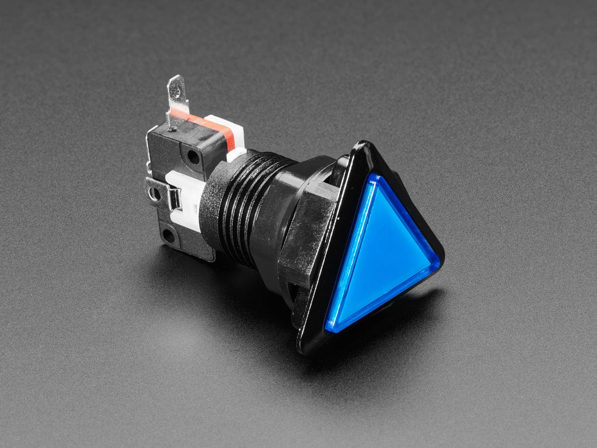 LED Illuminated Triangle Pushbutton A.K.A 1960s Sci-Fi Buttons (Blue) - Image 2