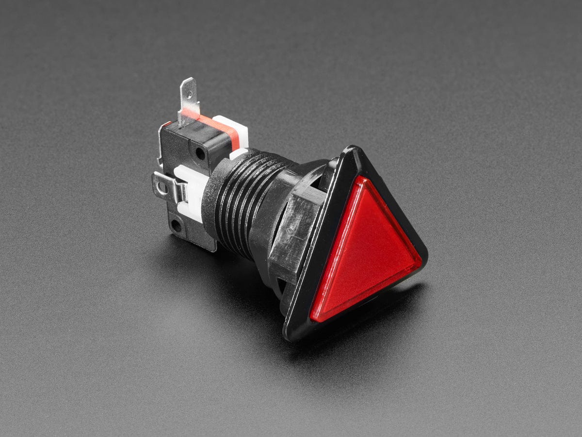 LED Illuminated Triangle Pushbutton A.K.A 1960s Sci-Fi Buttons (Red) - Image 2