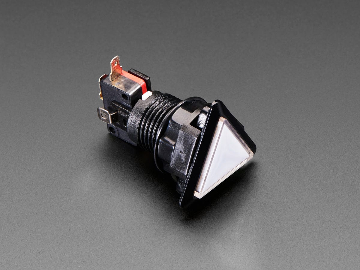 LED Illuminated Triangle Pushbutton A.K.A 1960s Sci-Fi Buttons (White) - Image 2