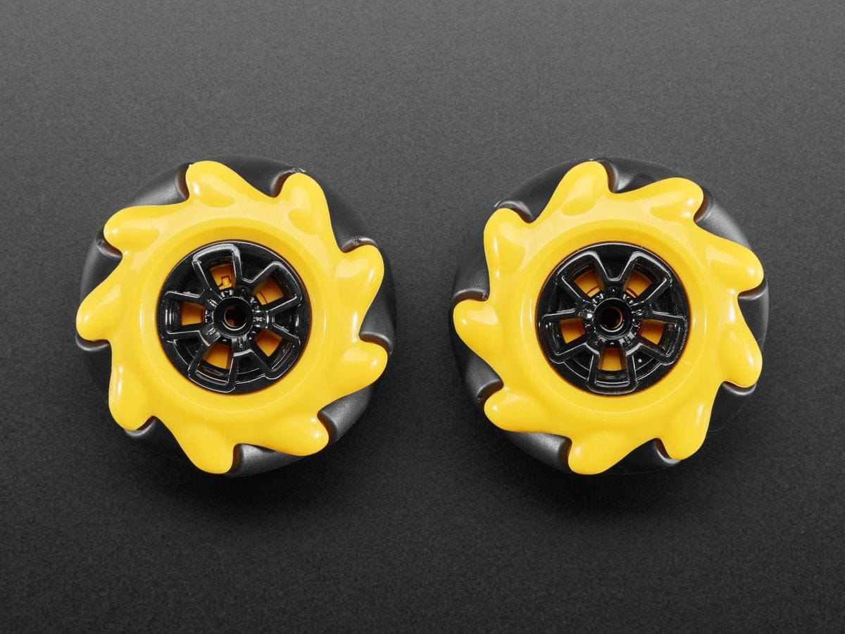 Left & Right Mecanum Wheel Pair - 48mm Diameter (TT Motor or Cross Axle (2-pack))