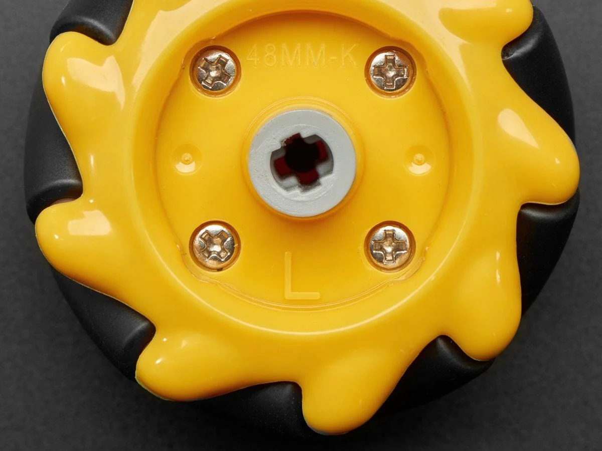 Left & Right Mecanum Wheel Pair - 48mm Diameter (TT Motor or Cross Axle (2-pack)) - Image 5