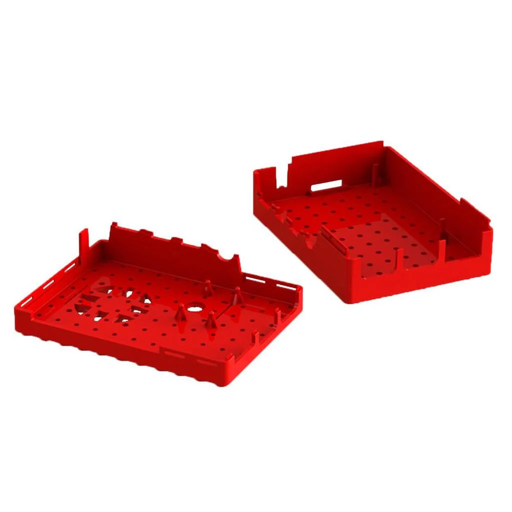 Pi-Blox Case for Raspberry Pi 4 - Red [Discontinued] - Image 2