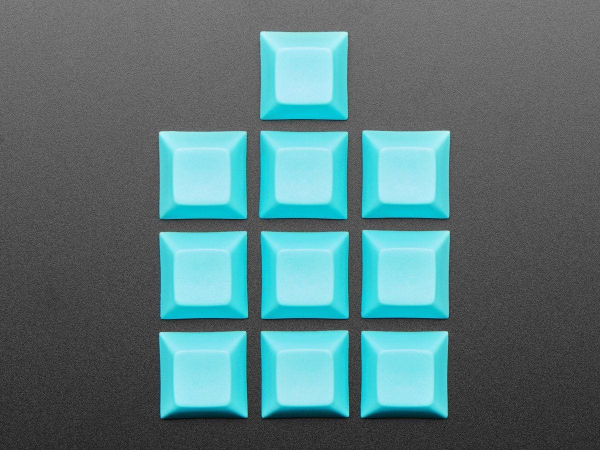 Light Blue DSA Keycaps for MX Compatible Switches - 10 pack - Image 2