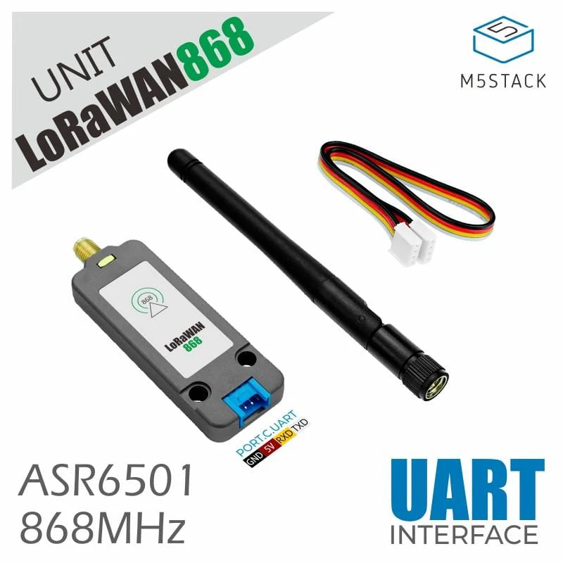 M5Stack LoRaWAN UNIT 868MHz (ASR6501) with Antenna [Discontinued] - Image 2