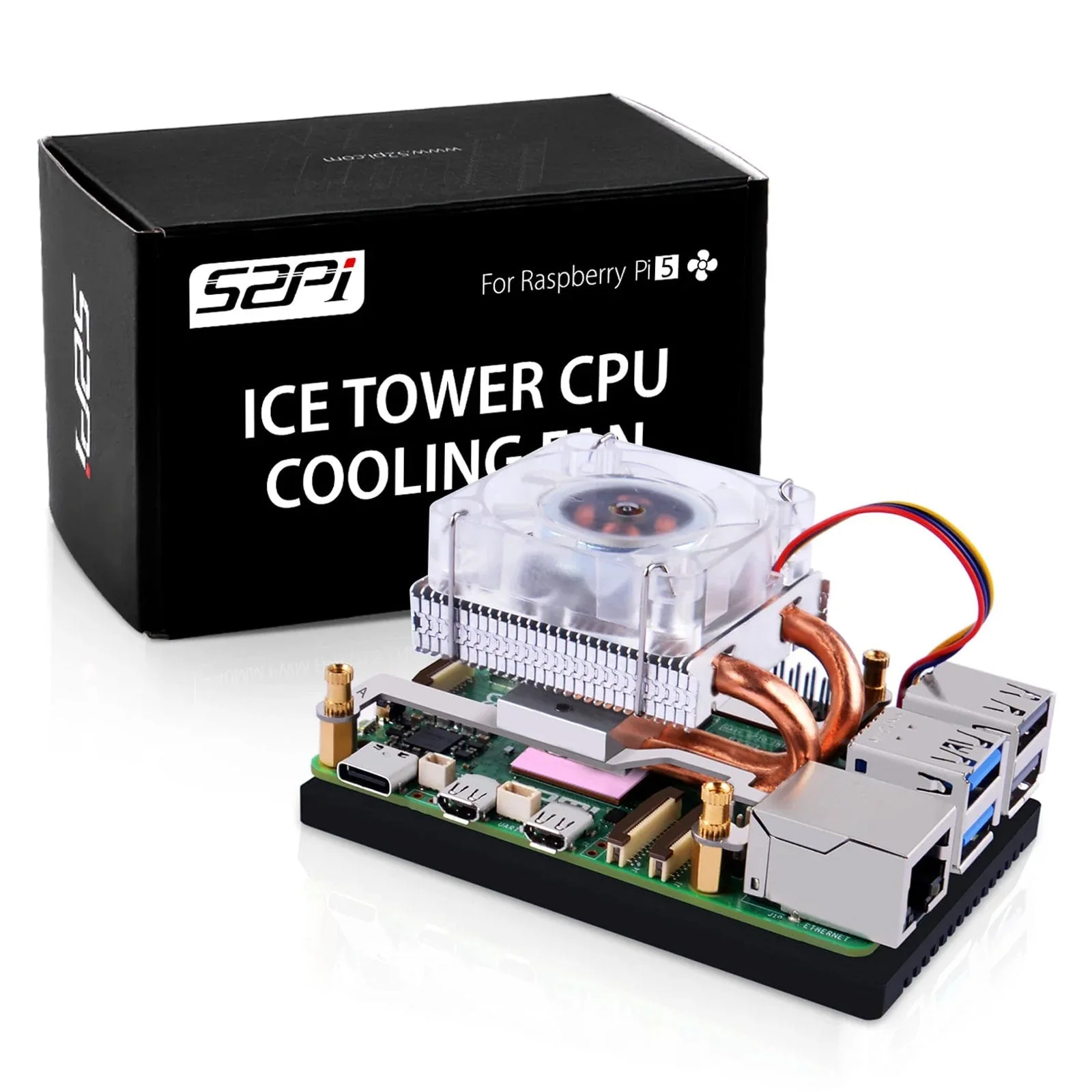 Low-Profile ICE Tower CPU Cooler for Raspberry Pi 5 - Image 2