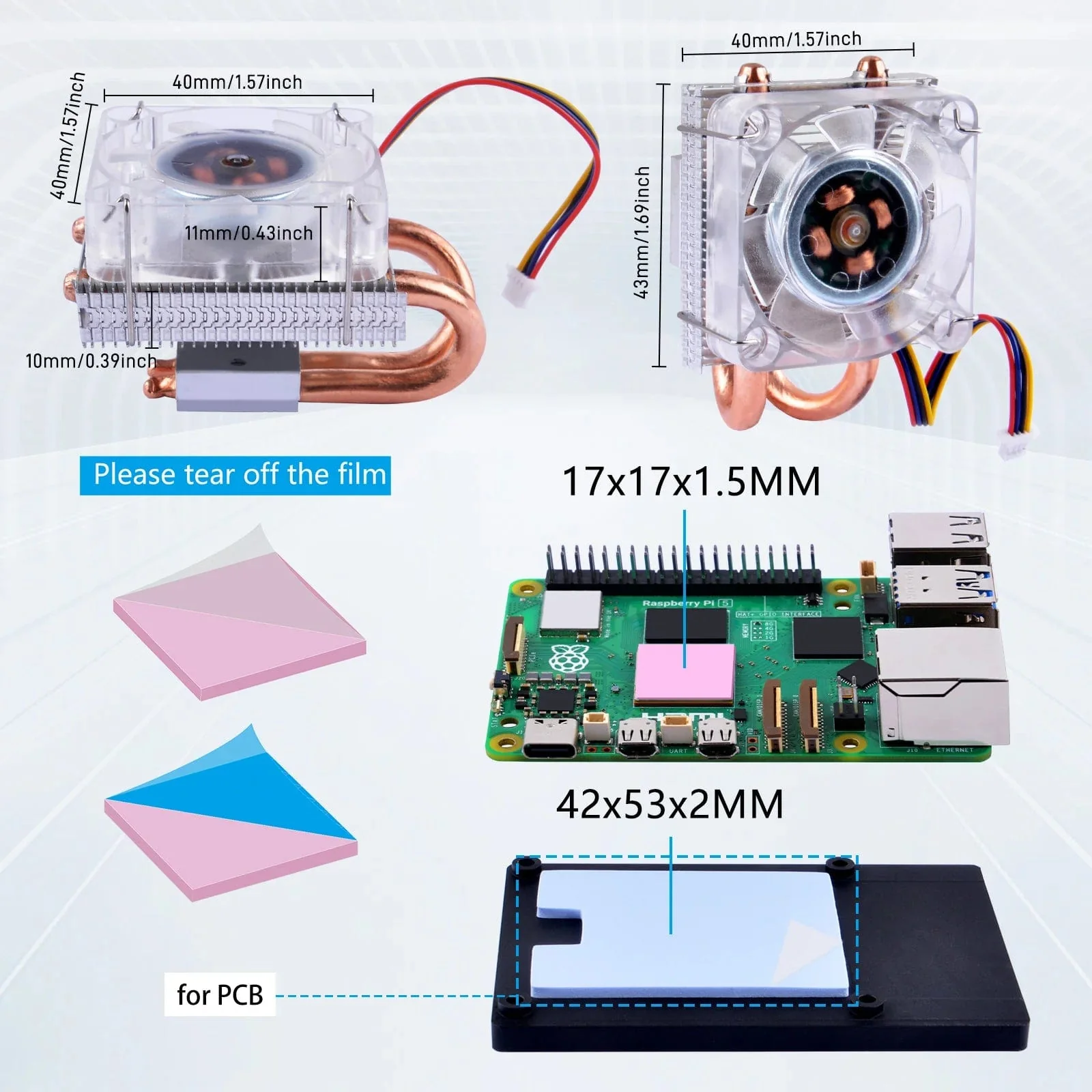 Low-Profile ICE Tower CPU Cooler for Raspberry Pi 5 - Image 4
