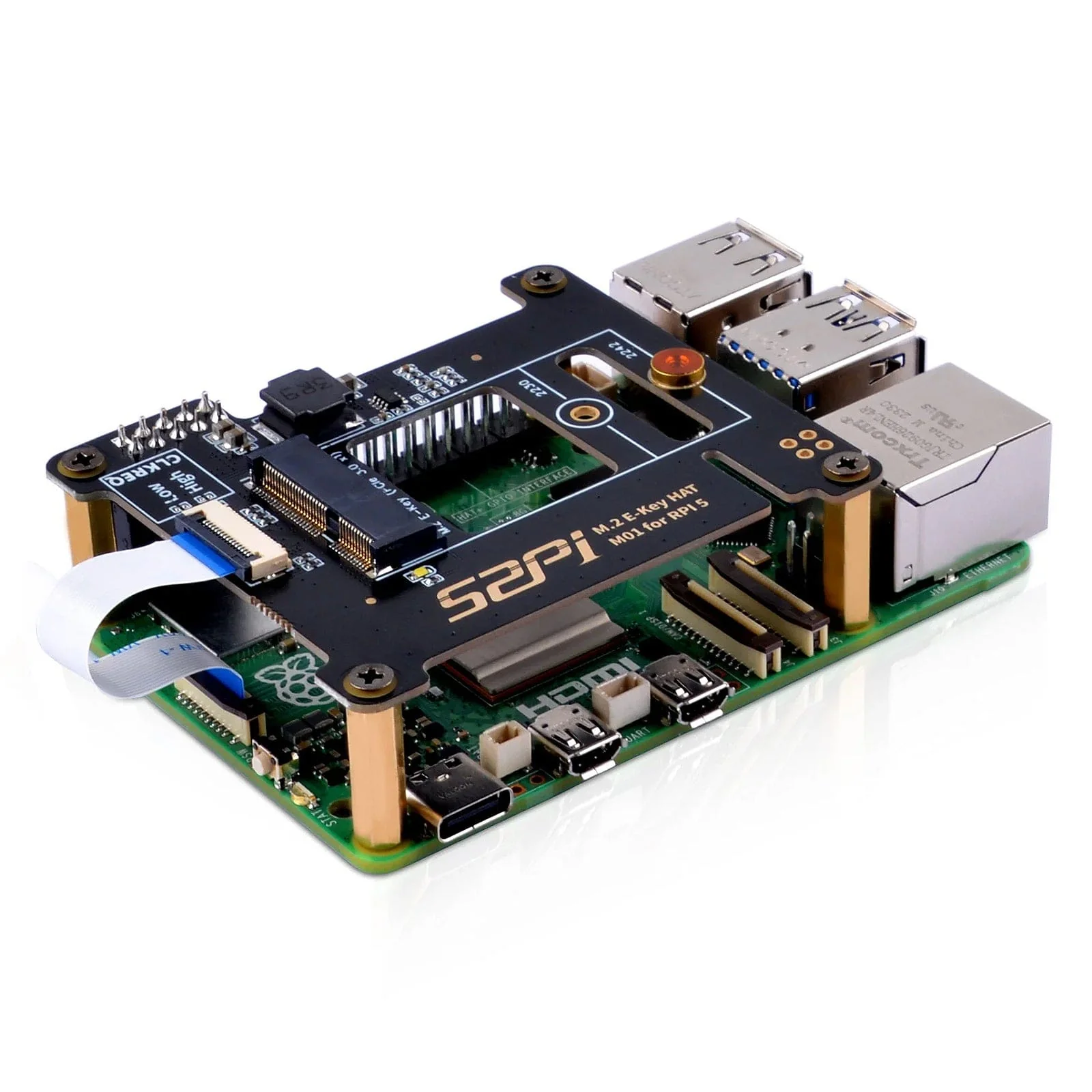 M.2 2242 E-Key Top for Raspberry Pi 5 - Image 2