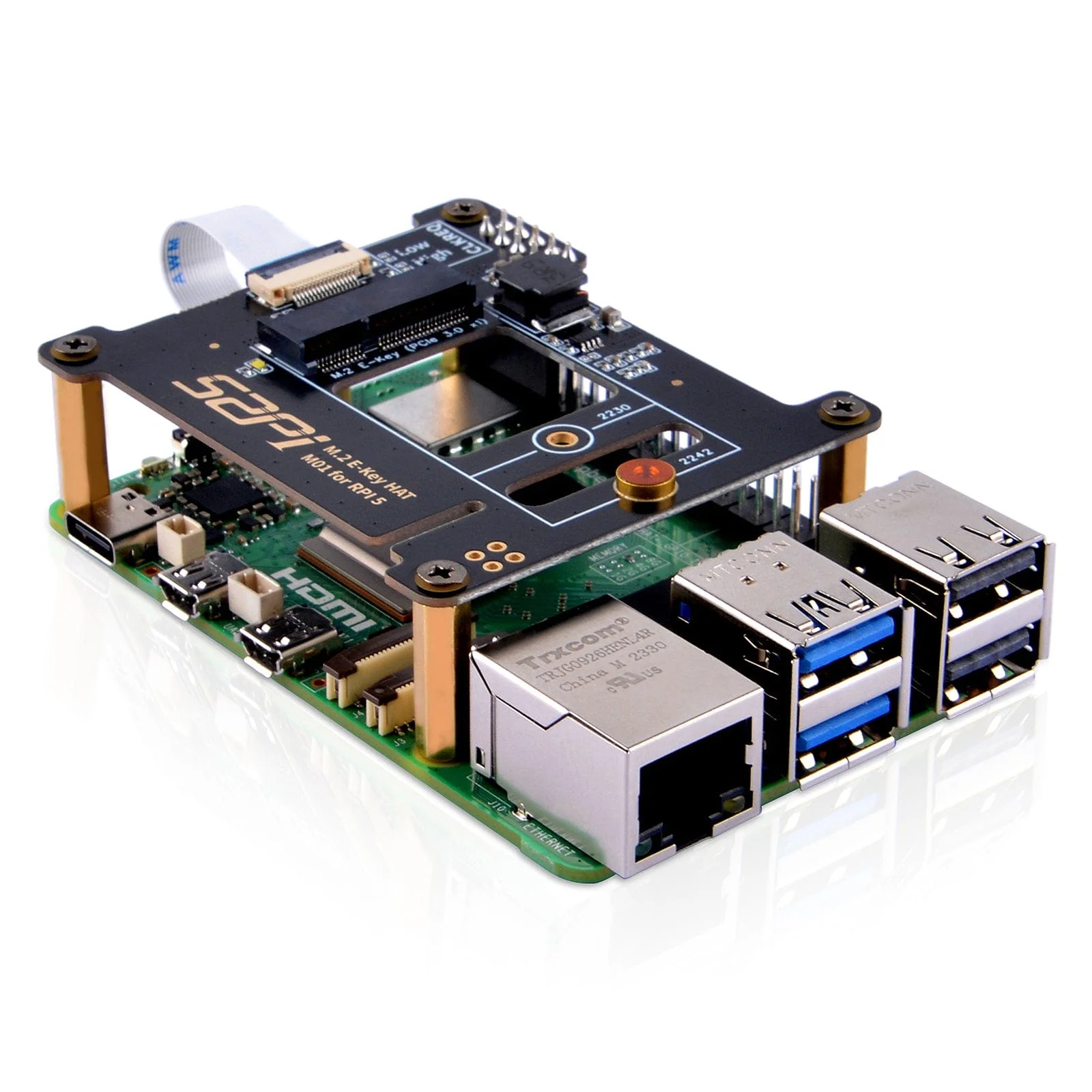 M.2 2242 E-Key Top for Raspberry Pi 5 - Image 3