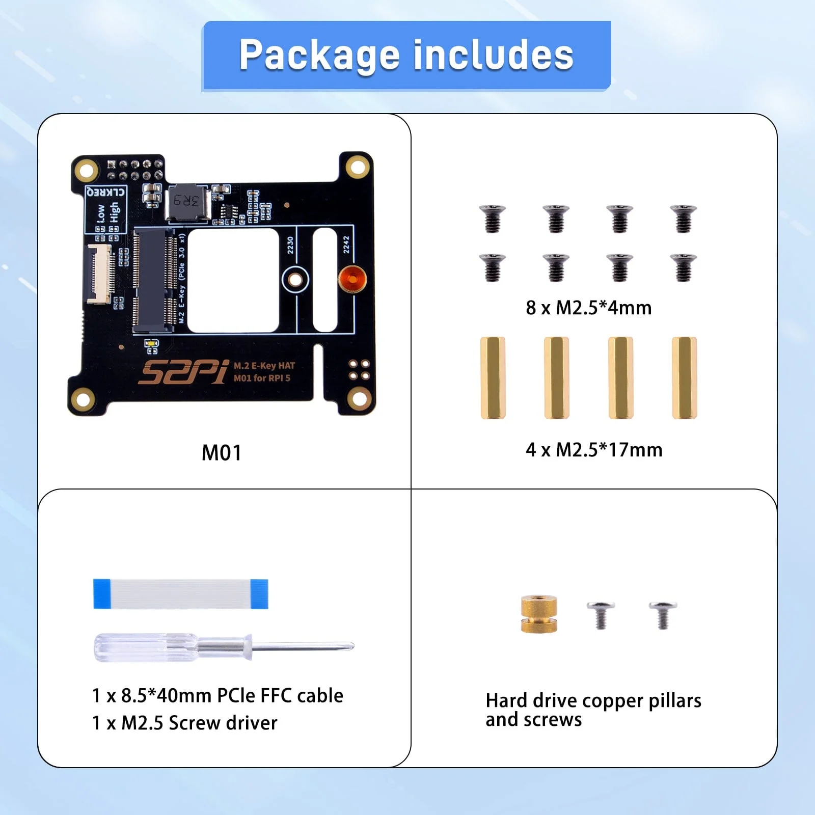 M.2 2242 E-Key Top for Raspberry Pi 5 - Image 7