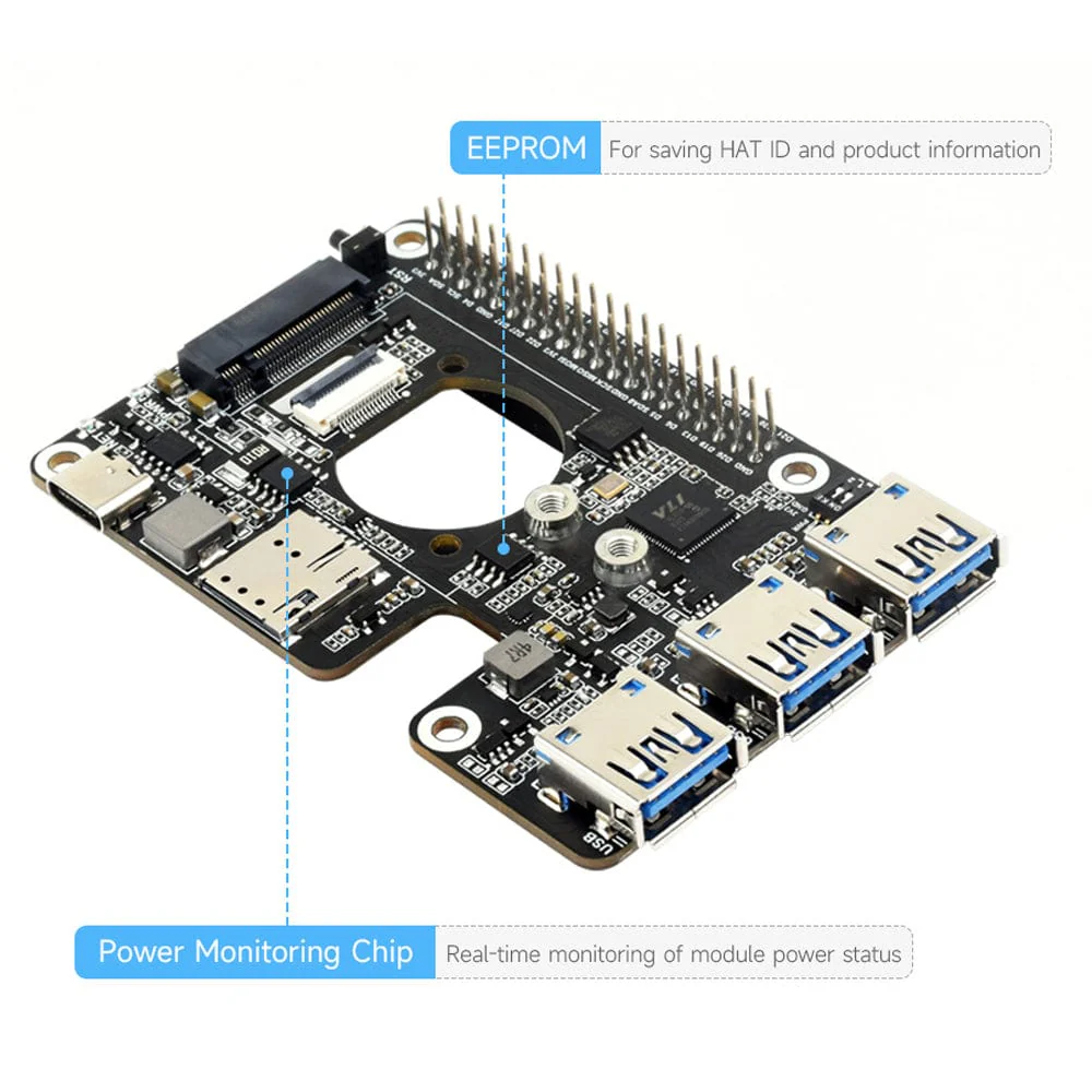 M.2 4G/5G USB 3.2 HAT for Raspberry Pi 5 - Image 4