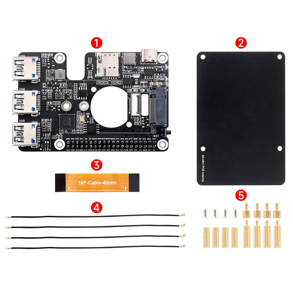 M.2 4G/5G USB 3.2 HAT for Raspberry Pi 5 - Image 8