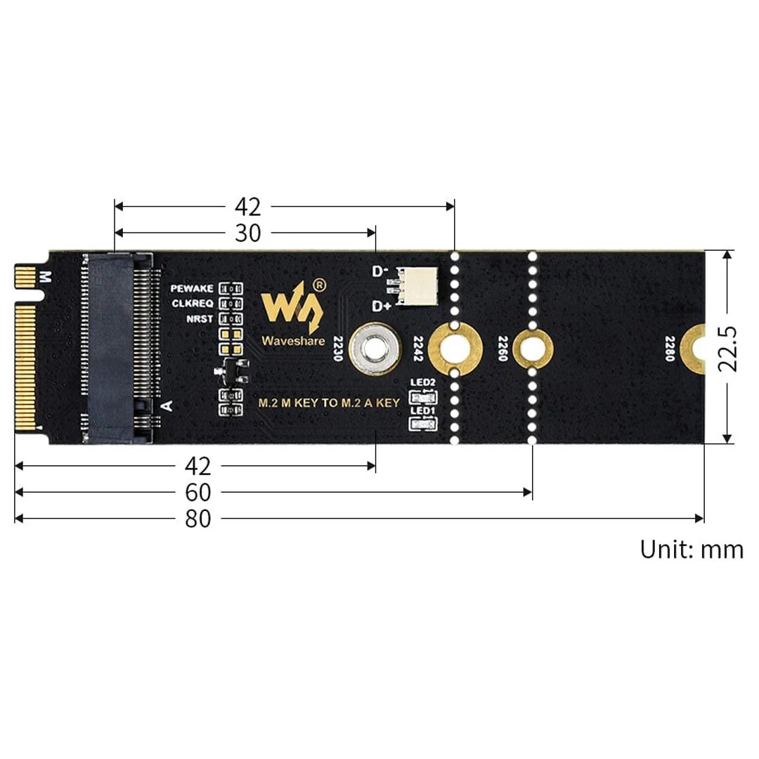 M.2 M-Key to A-Key Adapter (for PCIe Devices) - Image 5