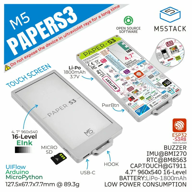 M5PaperS3 ESP32S3 - Image 2