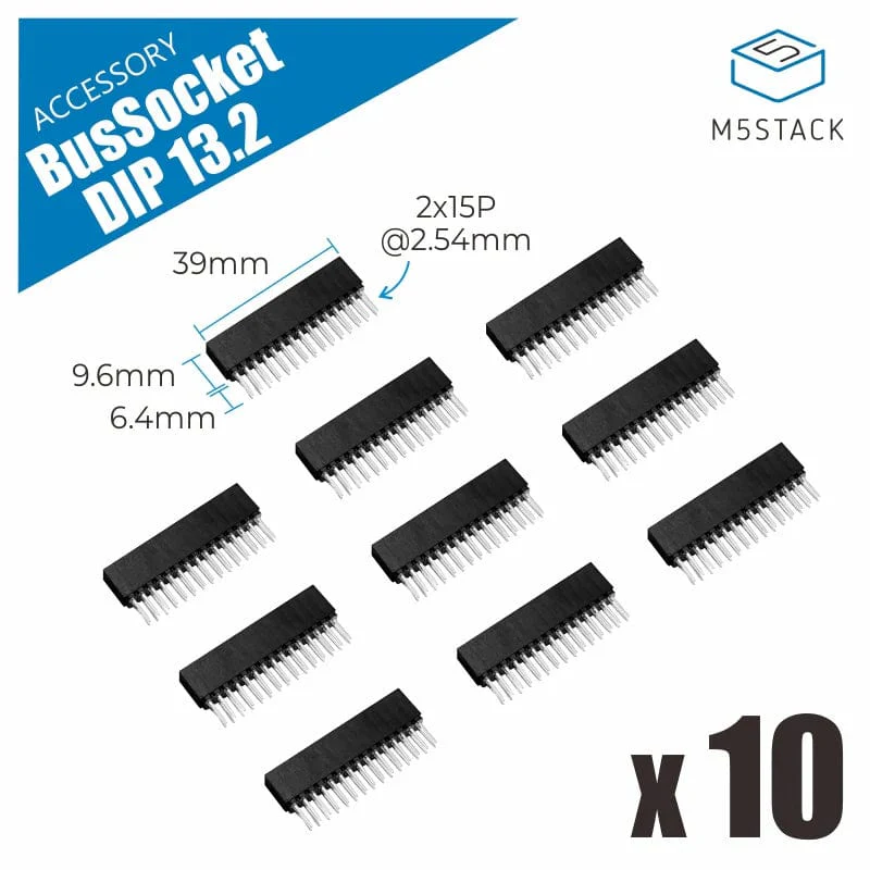 M5Stack 2x15-Pin 2.54mm M-BUS Header Set - 10x - Image 2