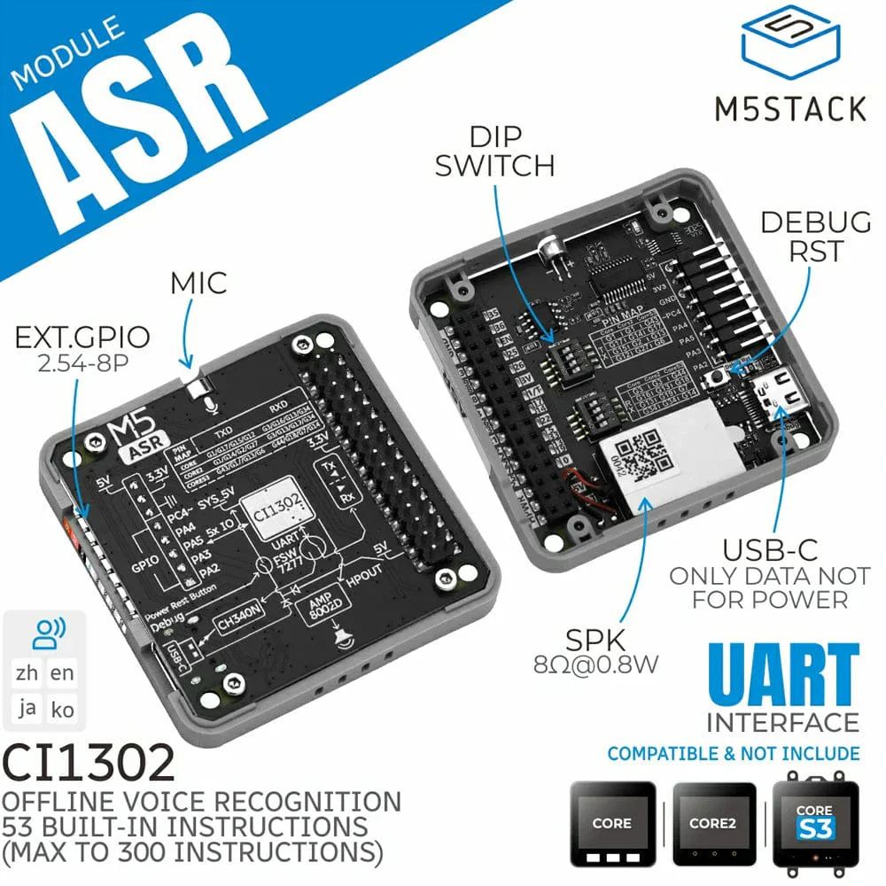 M5Stack ASR Module (CI1302) - Image 2