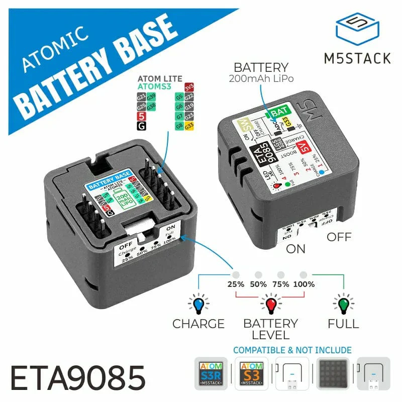 M5Stack Atomic Battery Base (200mAh) - Image 2