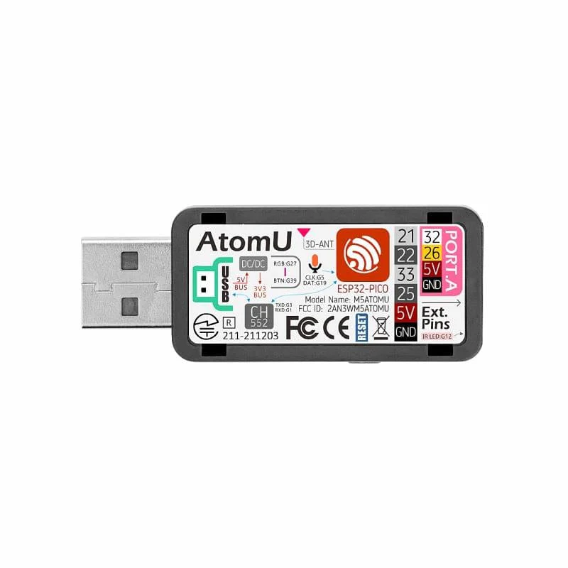 M5Stack AtomU ESP32 Development Kit with USB-A [Discontinued] - Image 5