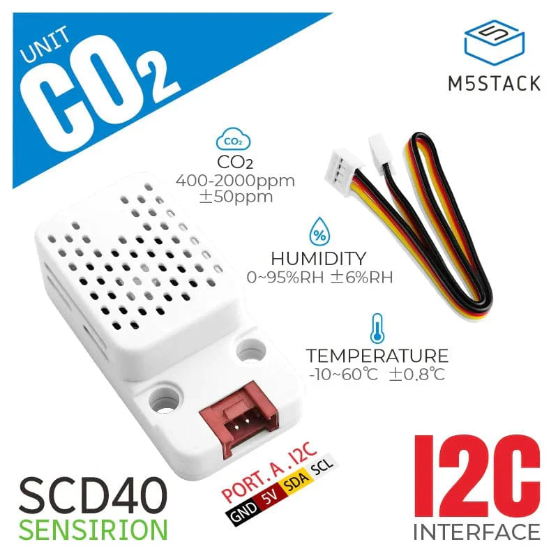 M5Stack CO2 Unit with Temperature and Humidity Sensor (SCD40) - Image 2