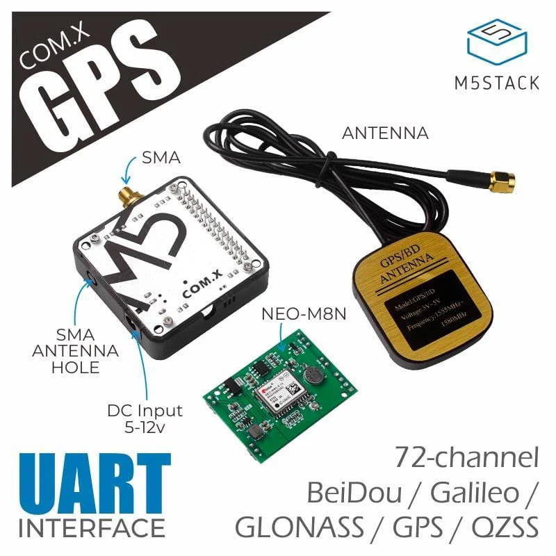 M5Stack  COM.GPS Module with Antenna (NEO-M8N) [discontinued] - Image 2