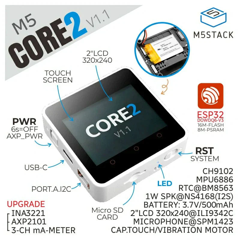 M5Stack Core2 ESP32 - Image 2