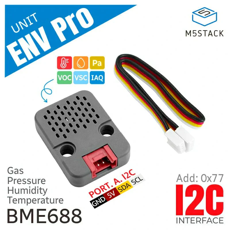 M5Stack ENV Pro Unit with Temperature, Humidity, Pressure and Gas Sensor (BME688) - Image 2