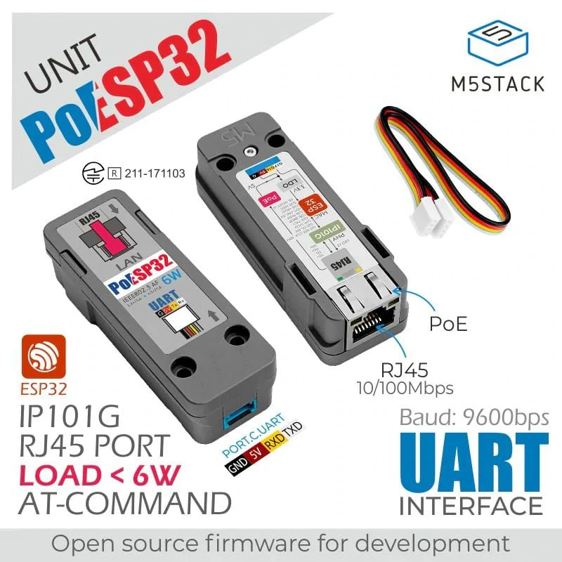 M5Stack ESP32 Ethernet Unit with PoE - Image 2