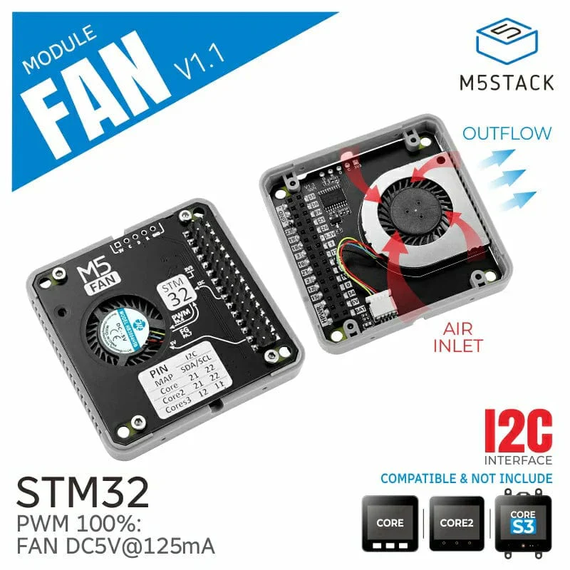 M5Stack Fan Module v1.1 (STM32F030) - Image 2