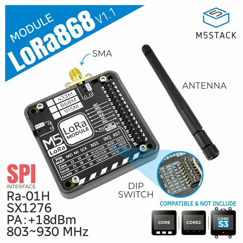 M5Stack LoRa Module (868MHz) v1.1 [Discontinued] - Image 2