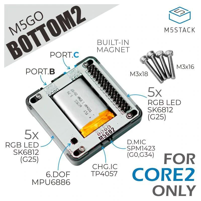 M5Stack M5GO Battery Bottom2 (for Core2 only) - Image 2