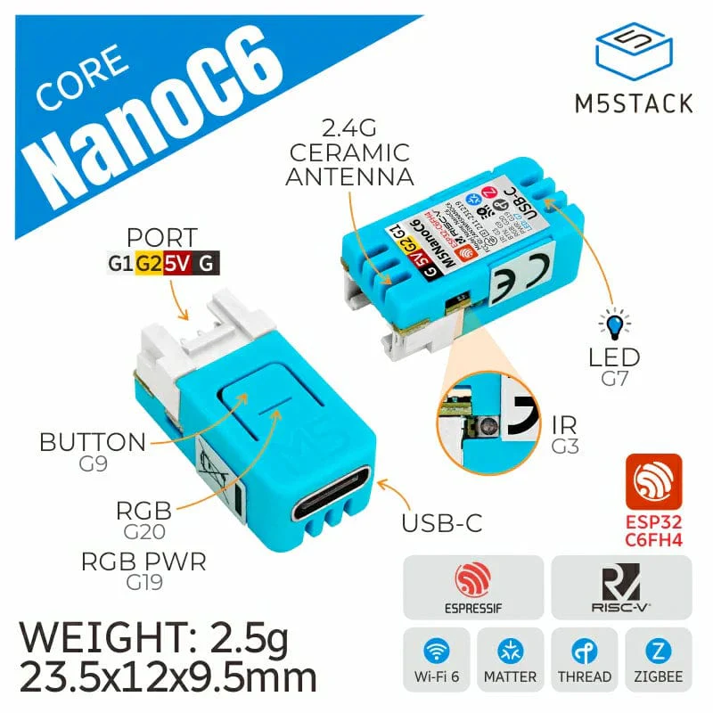 M5Stack NanoC6 Dev Kit - Image 2