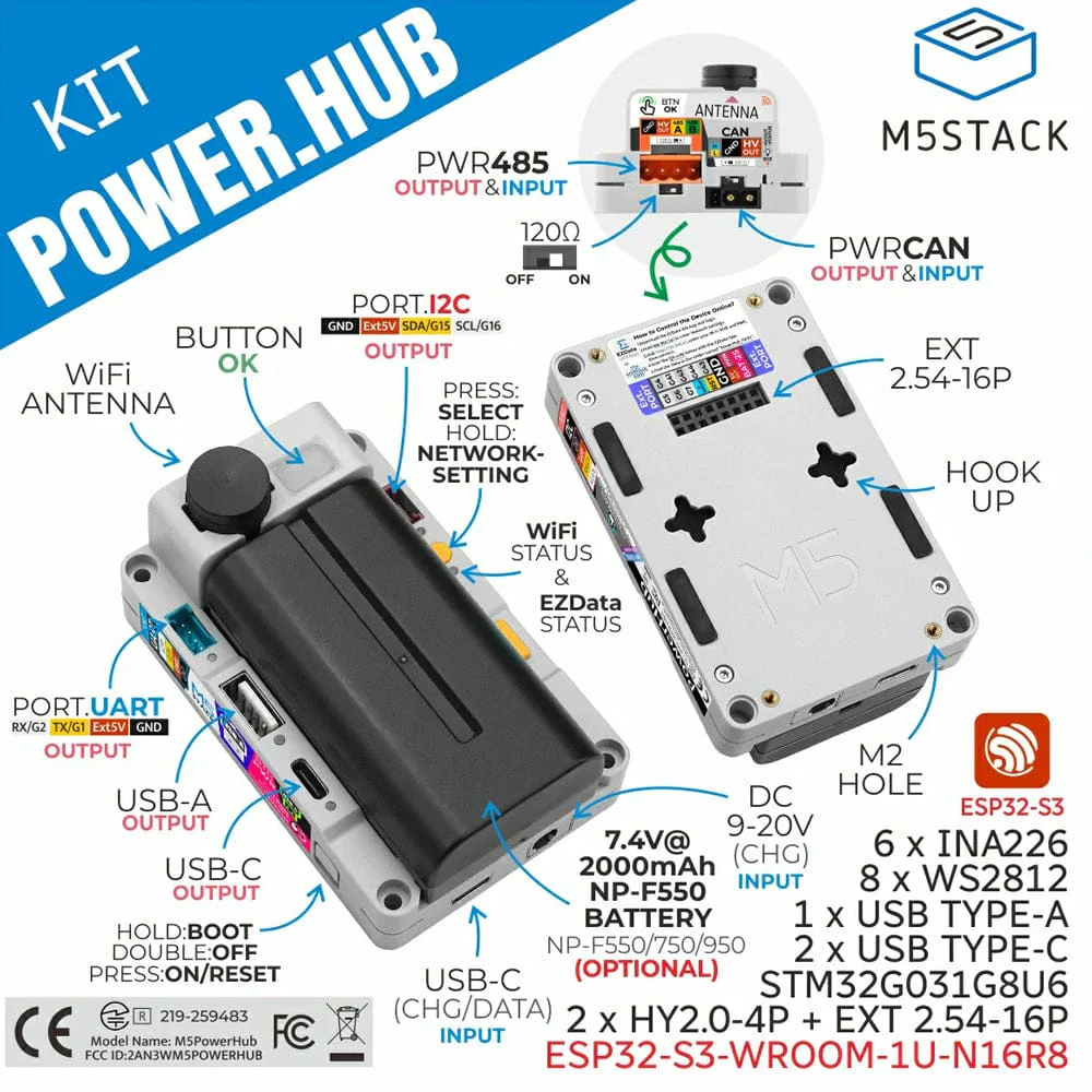 M5Stack PowerHub IoT Development Kit (ESP32-S3) - Image 2