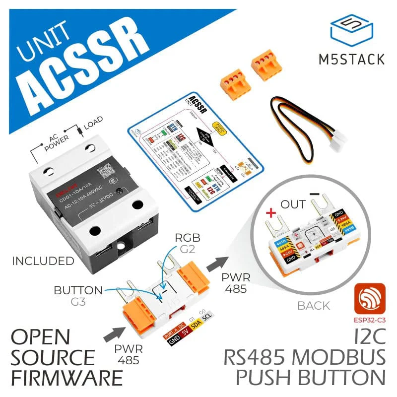 M5Stack Single-phase AC SSR Unit (CDG1-1DA-10A) - Image 2