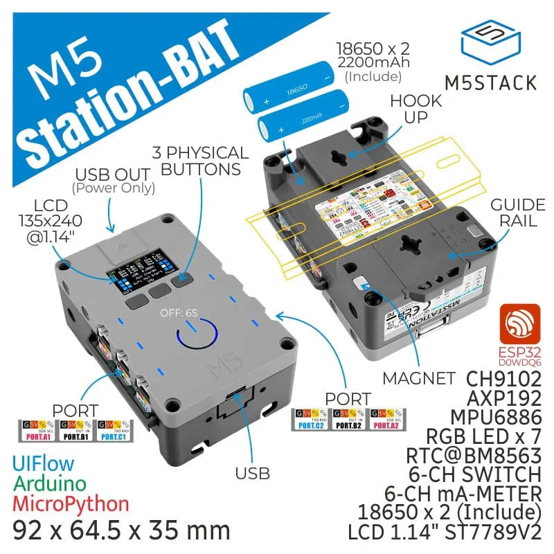 M5Stack Station ESP32 IoT Development Kit (Battery Version) - Image 2
