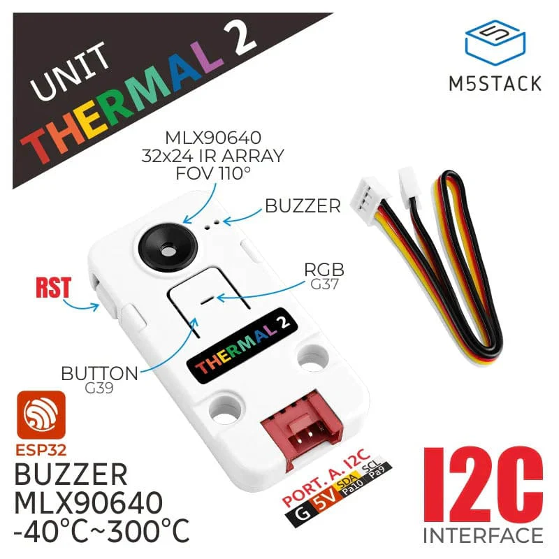 M5Stack Thermal Camera 2 Unit (MLX90640) -110 Degree FoV - Image 2