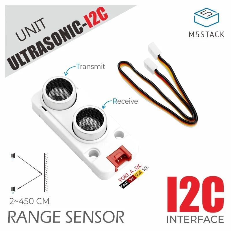 M5Stack Ultrasonic Distance Unit I2C (RCWL-9620) - Image 2