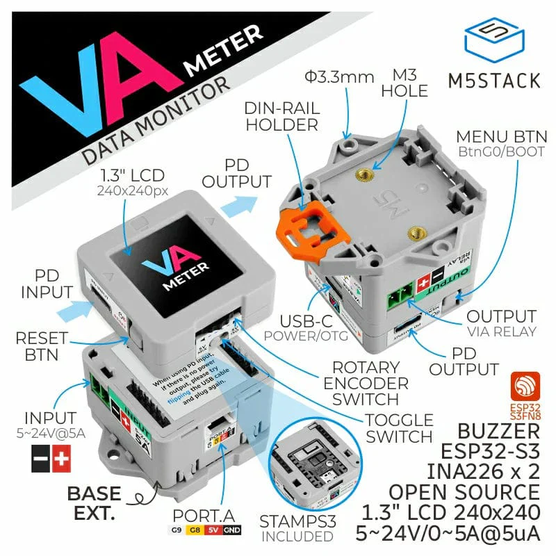 M5Stack Voltage and Amperage Meter with M5StampS3 - Image 2