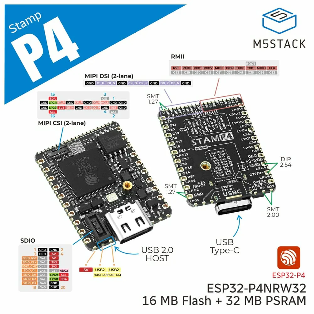 M5Stamp ESP32P4 Module - Image 2