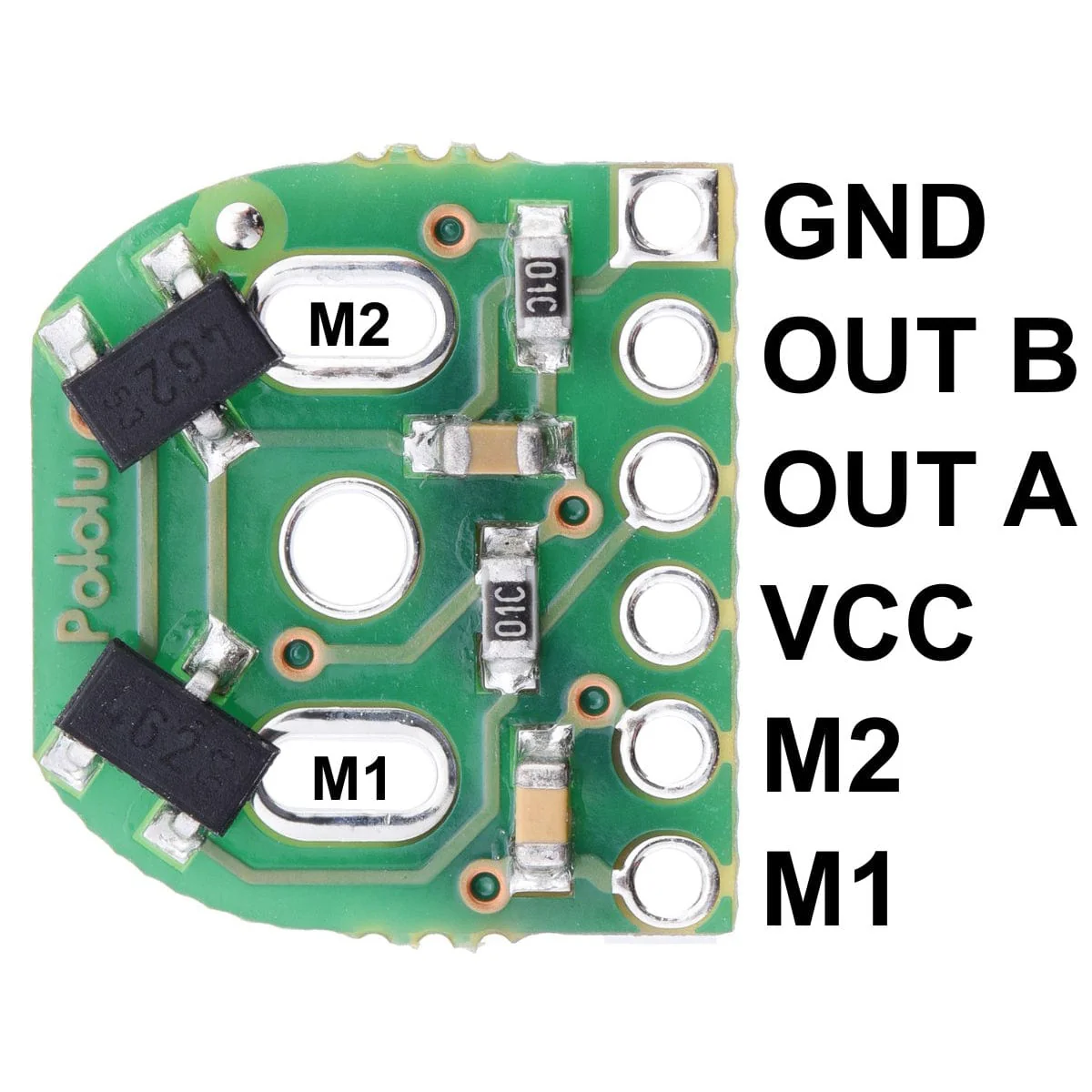 Magnetic Encoder Pair Kit for Extended Back Shaft Micro Metal Gearmotors - Image 6