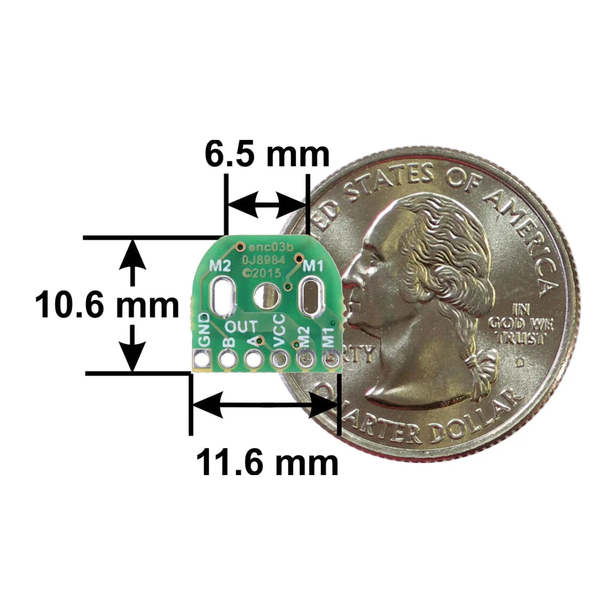 Magnetic Encoder Pair Kit for Extended Back Shaft Micro Metal Gearmotors - Image 7