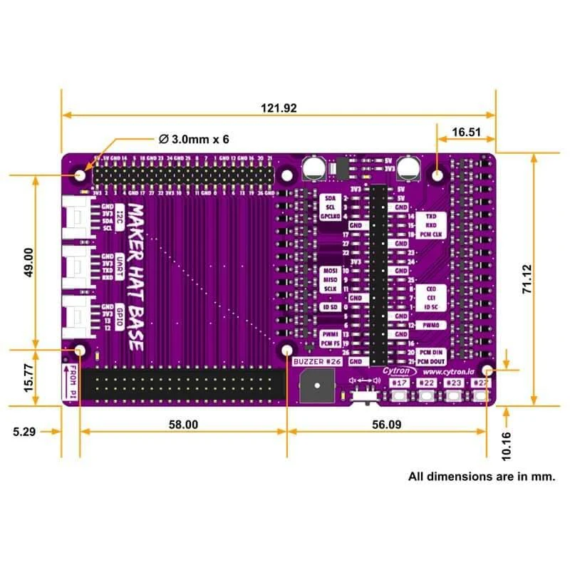 Maker HAT Base for Raspberry Pi 500/400 - Image 7