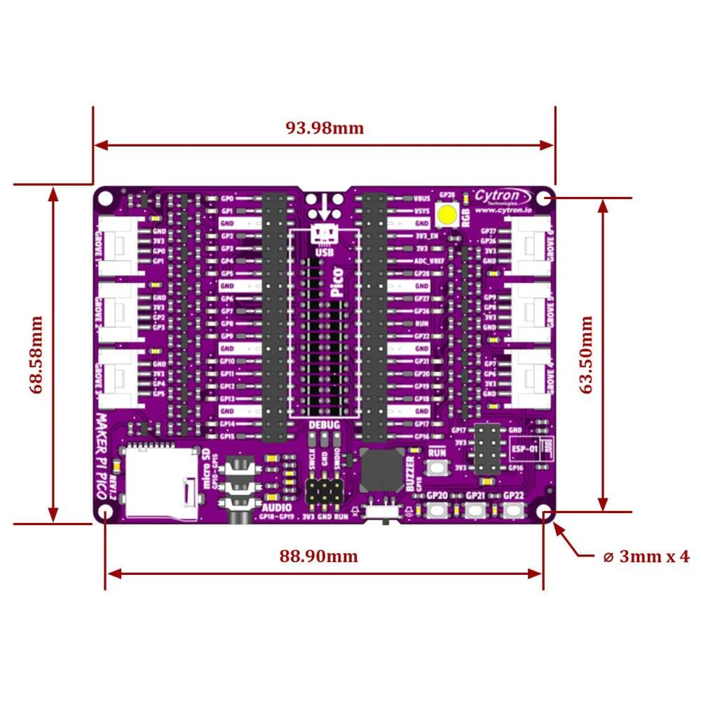 Maker Pi Pico Base (without Pico) - Image 9