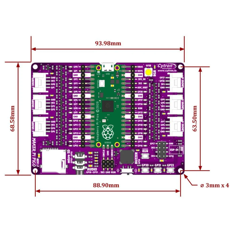 Maker Pi Pico (with pre-soldered Pico) - Image 8