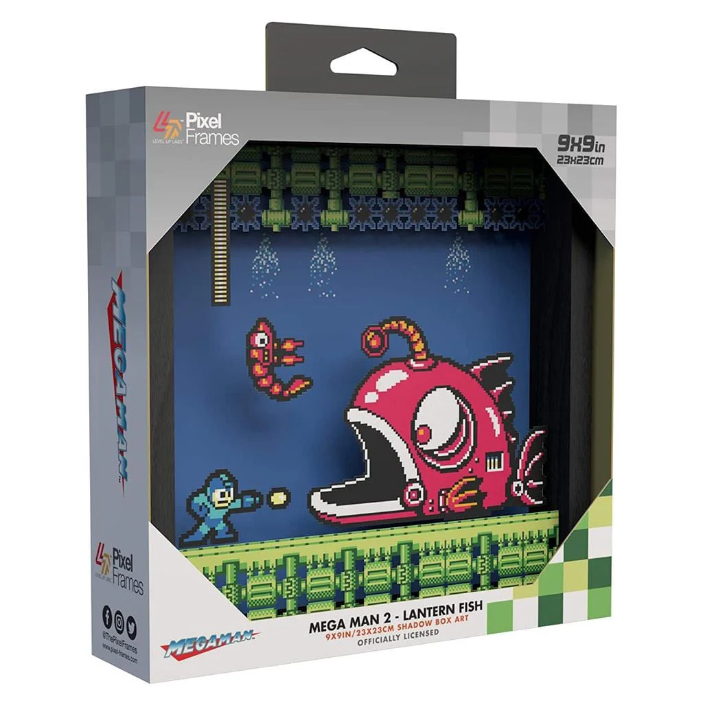Mega Man 2 Lantern Fish Pixel Frame (9x9") [Discontinued] - Image 2