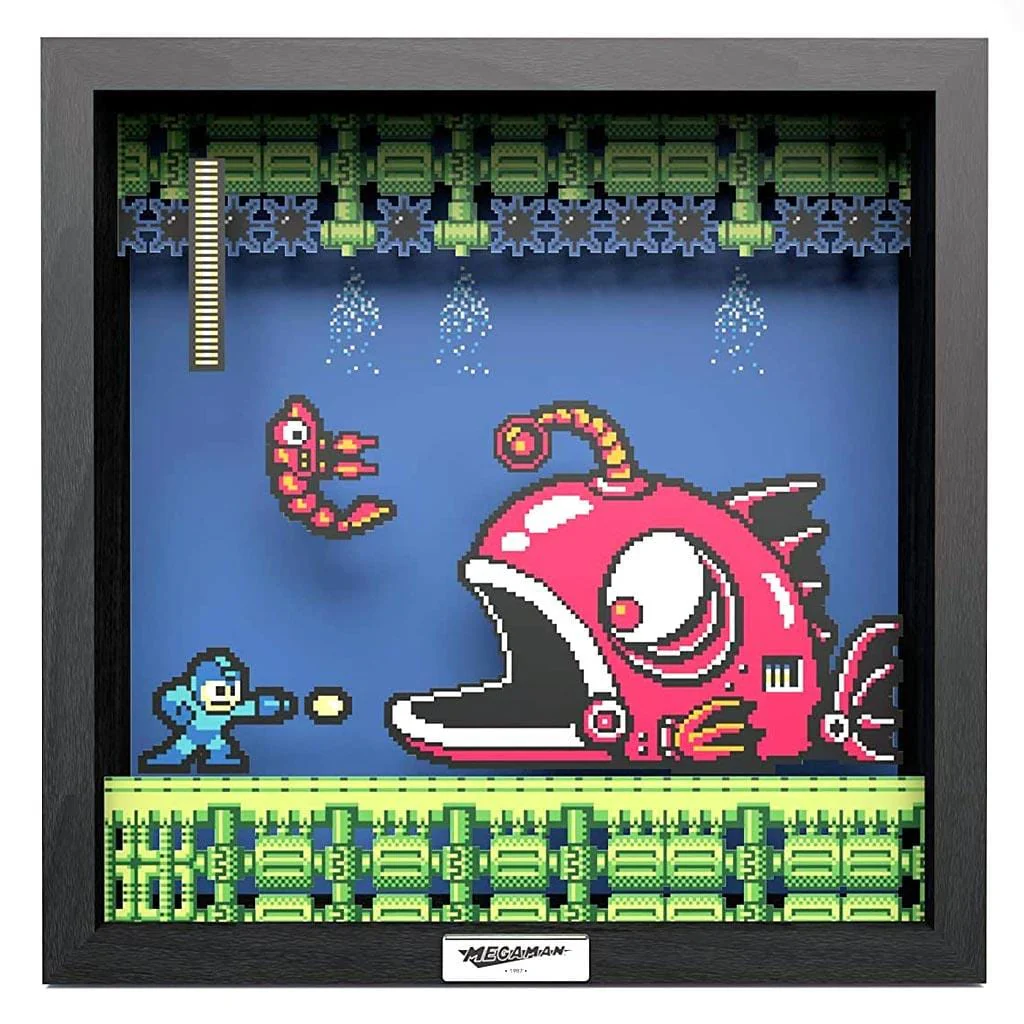 Mega Man 2 Lantern Fish Pixel Frame (9x9") [Discontinued] - Image 3