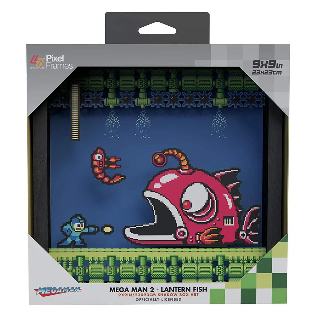 Mega Man 2 Lantern Fish Pixel Frame (9x9") [Discontinued] - Image 4