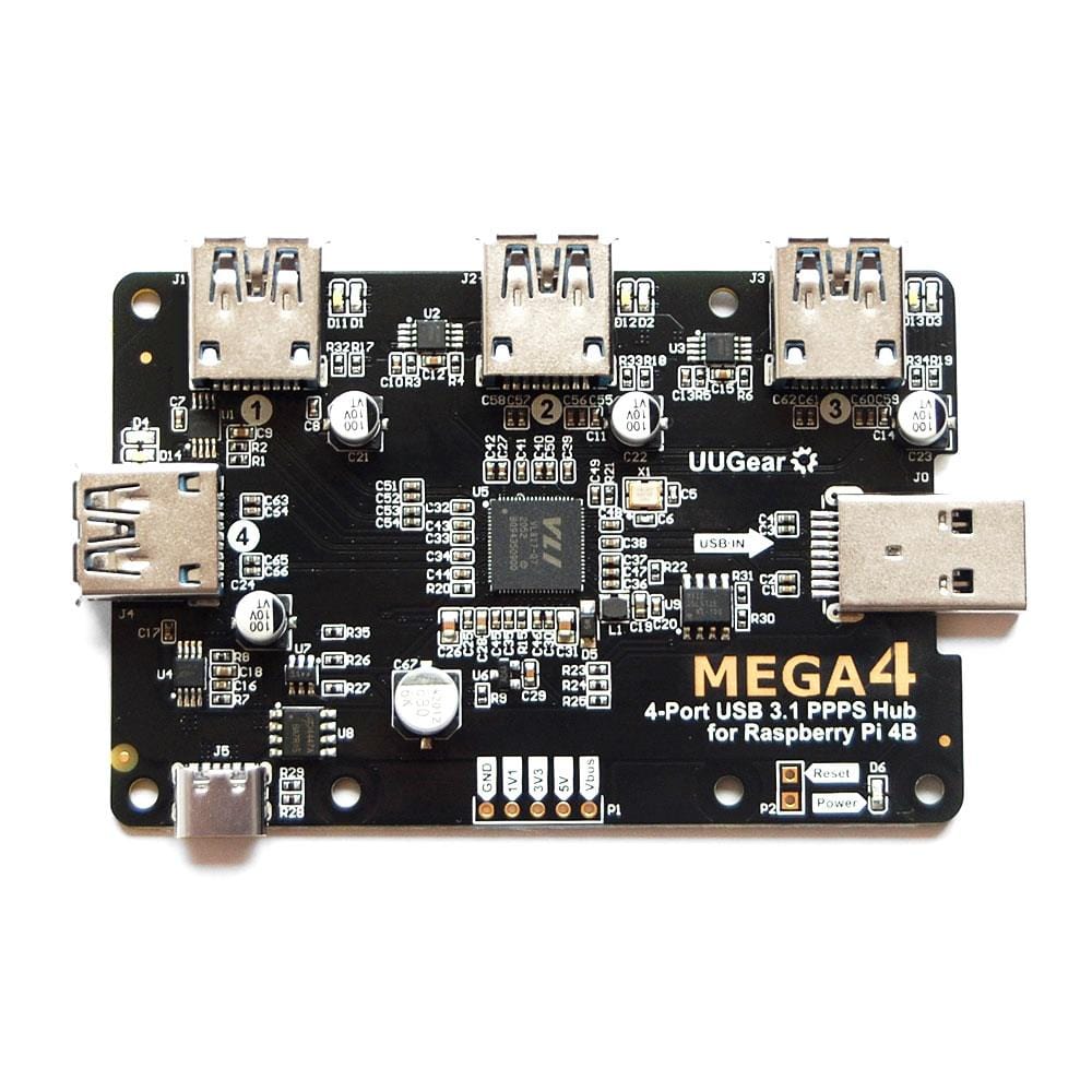 MEGA4 - 4-Port USB 3.1 PPPS Hub for Raspberry Pi 4 - Image 2
