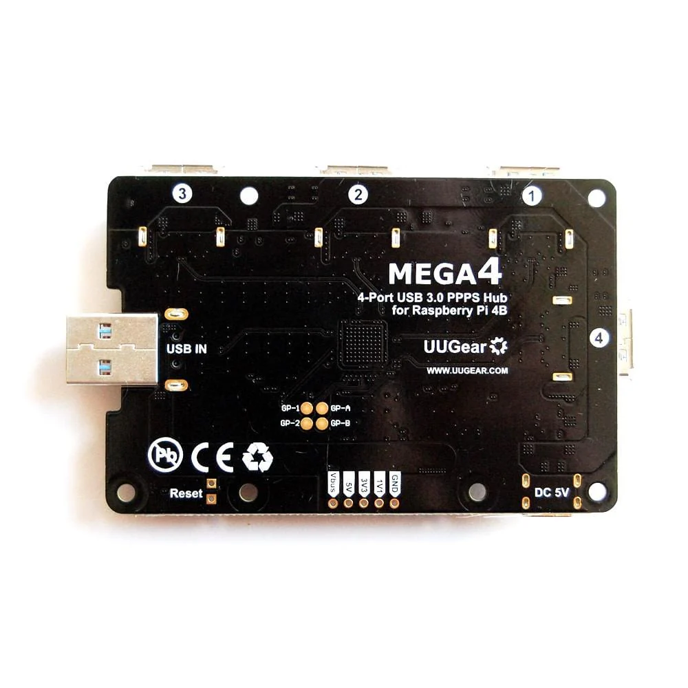 MEGA4 - 4-Port USB 3.1 PPPS Hub for Raspberry Pi 4 - Image 3